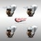 Service Caster 3 Inch SS High Temp Phenolic Swivel Bolt Hole Caster Set with Total Lock Brake SCC-SSBHTTL20S314-PHSHT-4 - alternate 3